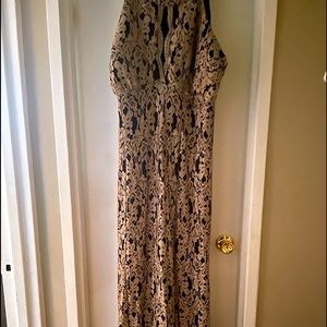 Black and Gold lace evening gown